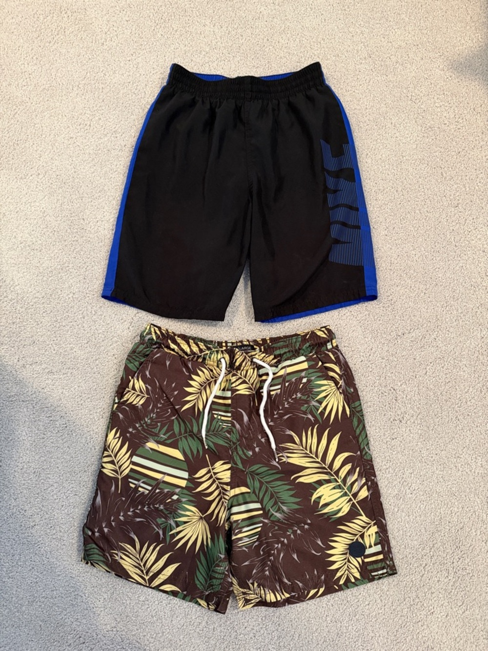 Boys size large swim trunks bundle of 2